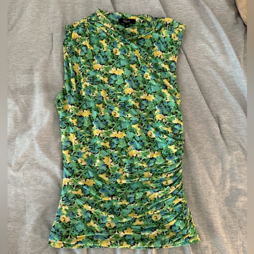 Rails Green and Yellow Floral Tank Top
